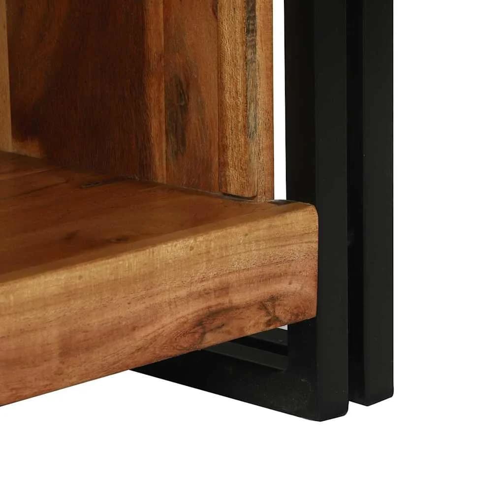 Klubska miza Rjava 90 x 50 x 38 cm Masiven les akacije - slika 8