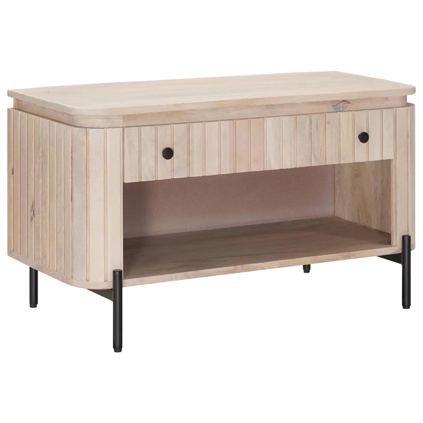 Klop za čevlje 85 x 37 x 48 cm Masivno mangovo les in vezan les