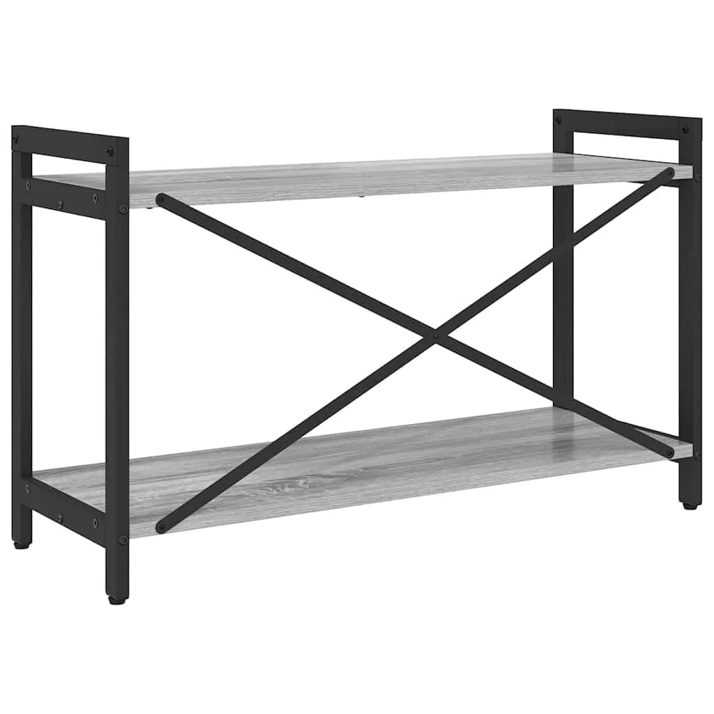 Knjižna polica 80 x 30 x 50 cm Inženirski les Siva sonoma - slika 7