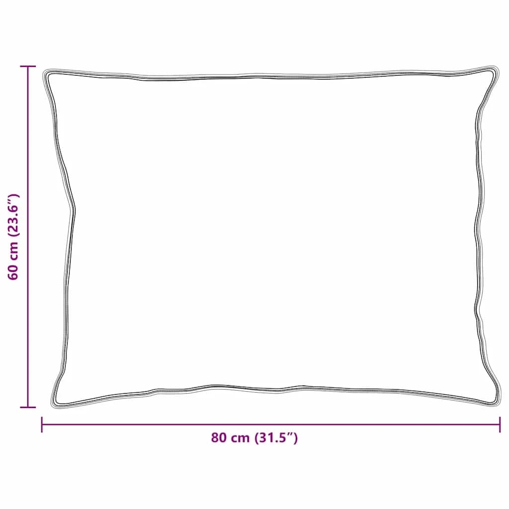Vzglavnik 2 kos 60 x 80 cm Bombaž Bela - slika 10