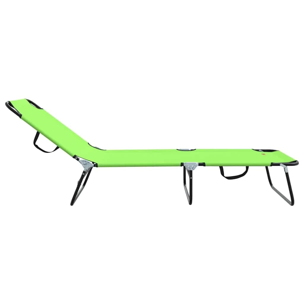 Zložljiv ležalnik Zelena 188 x 57 x 86,5 cm Poliester - slika 5