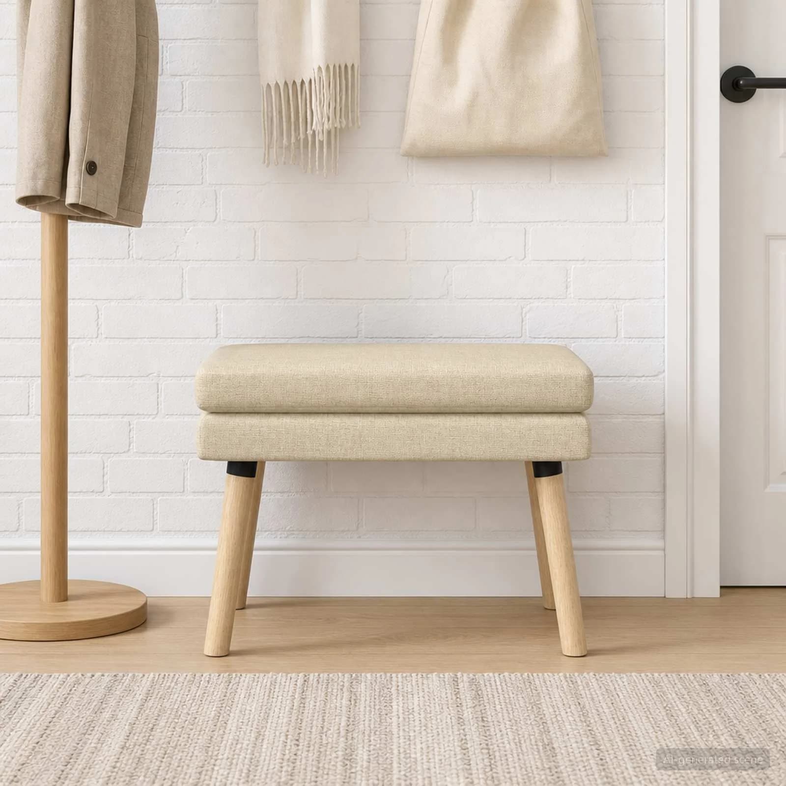 Dvojna klop Krem 60 x 40 x 46 cm Blago - slika 4