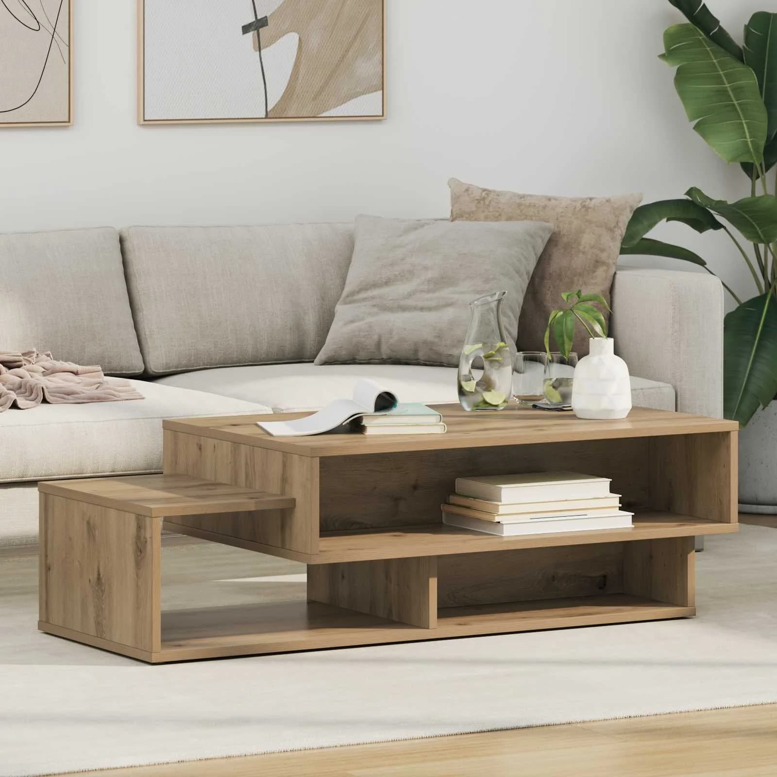 Klubska miza Umetni hrast 105 x 50 x 32,5 cm Inženirski les