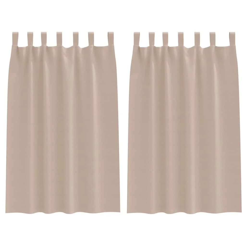 Zavese za zatemnitev z obroči 2 kos Taupe 175 x 140 cm - slika 2