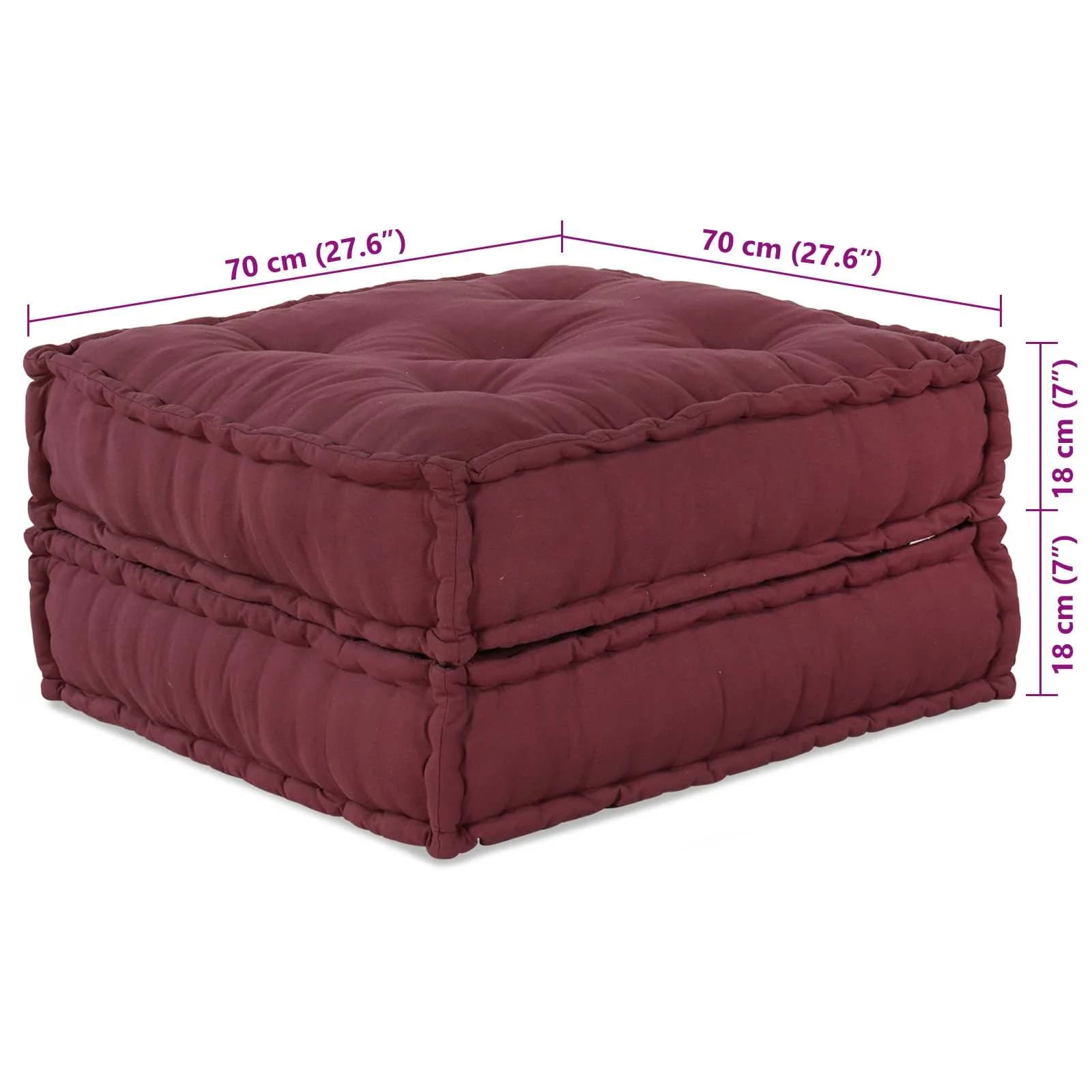 Modularna sedežna enota 2 kos Blago Bordo 140 x 70 x 36 cm - slika 3