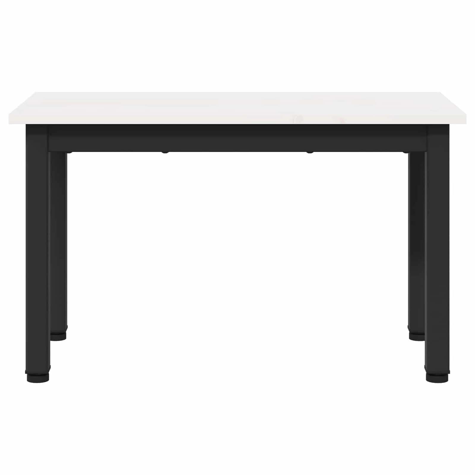 Klubska miza Bela 60 x 30 x 36 cm Masivno borovo les - slika 5