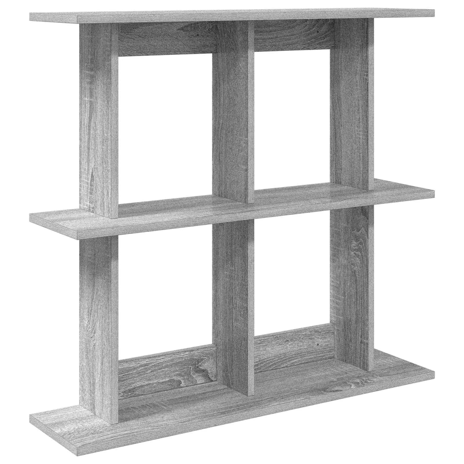 Stenska polica Montaža za steno Siva Sonoma 80 x 20 x 75 cm - slika 2