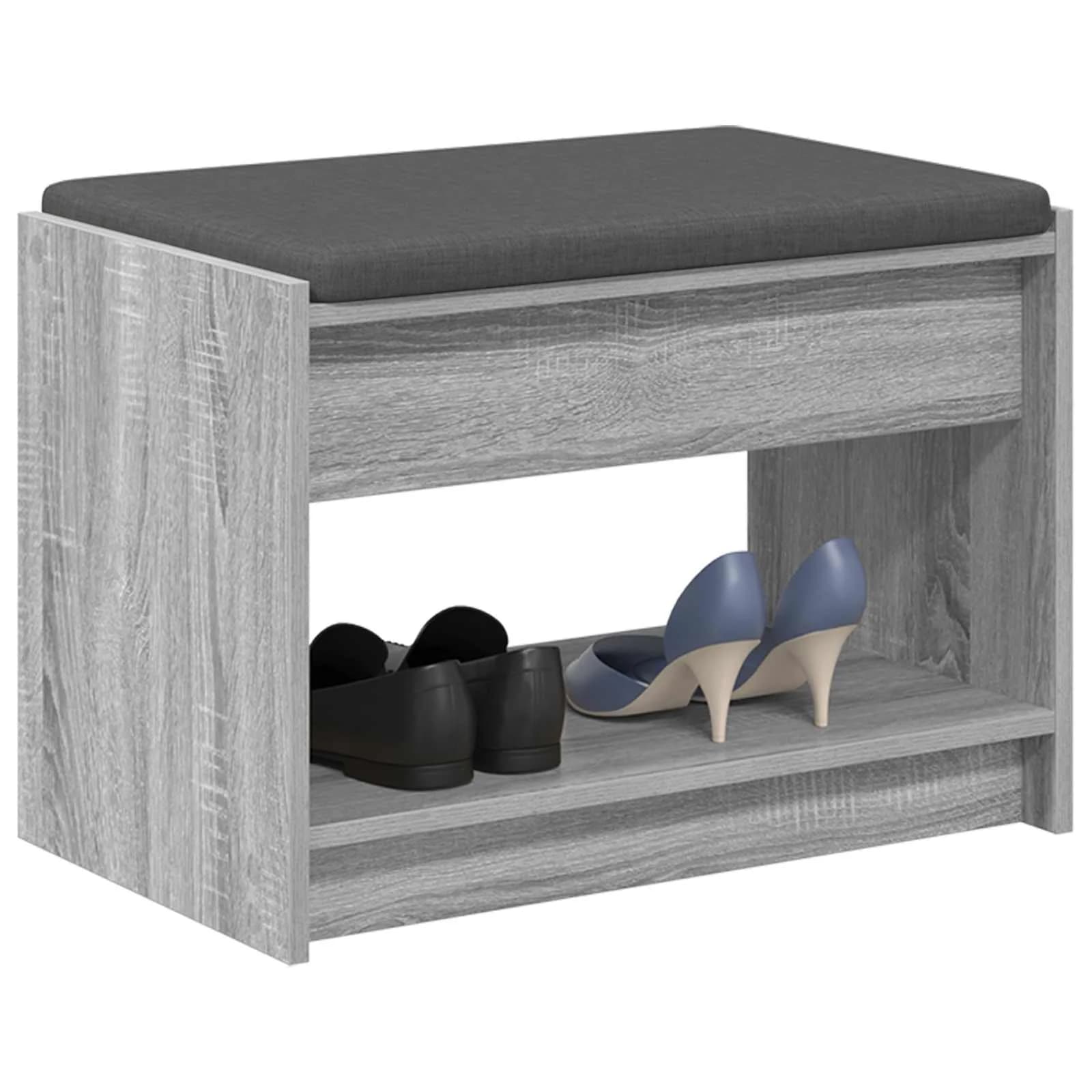 Haldna klop z blazino s polico Siva Sonoma 63 x 38 x 45 cm - slika 3