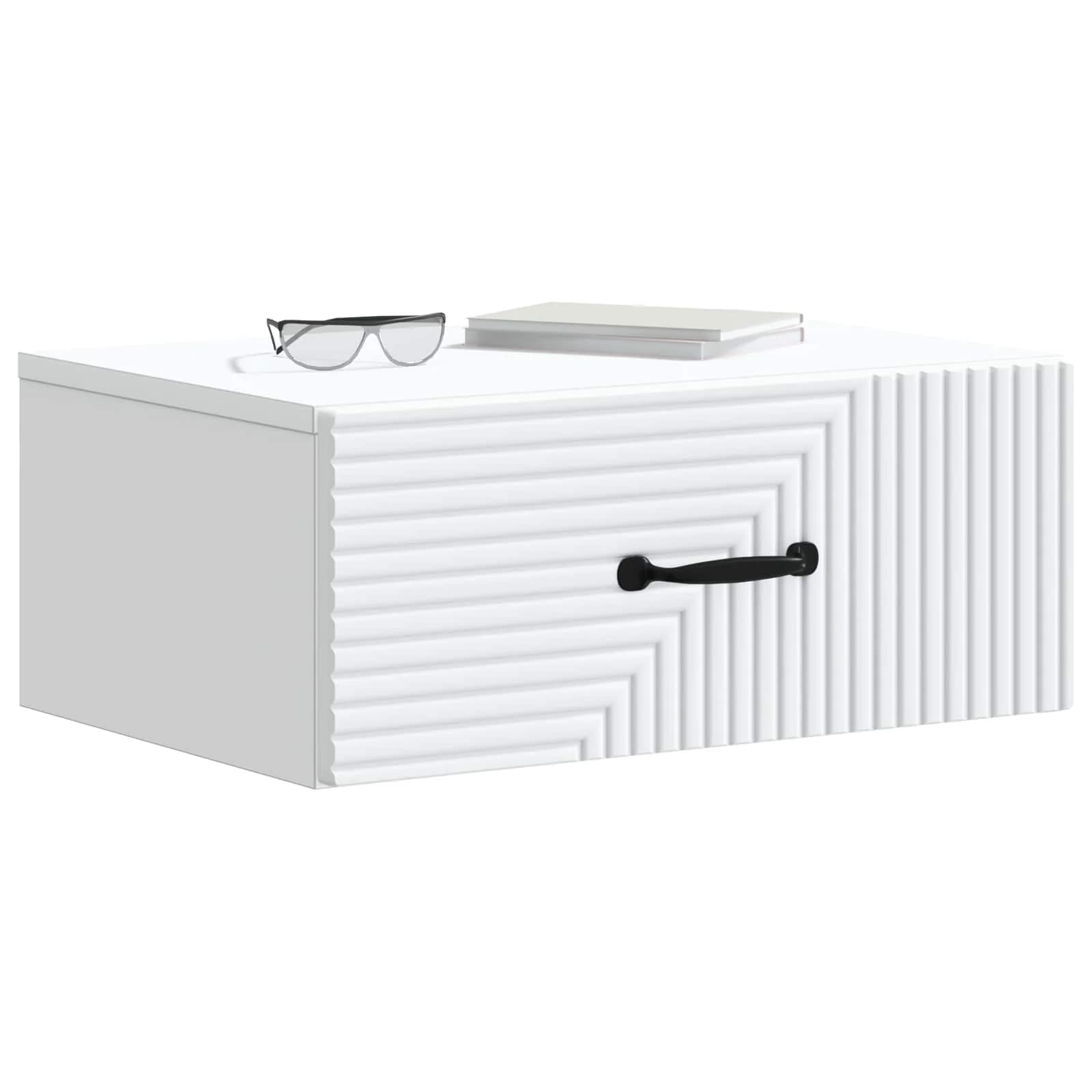 Stenski nočni omarici 2 kos Bela 49 x 34,5 x 20 cm - slika 3