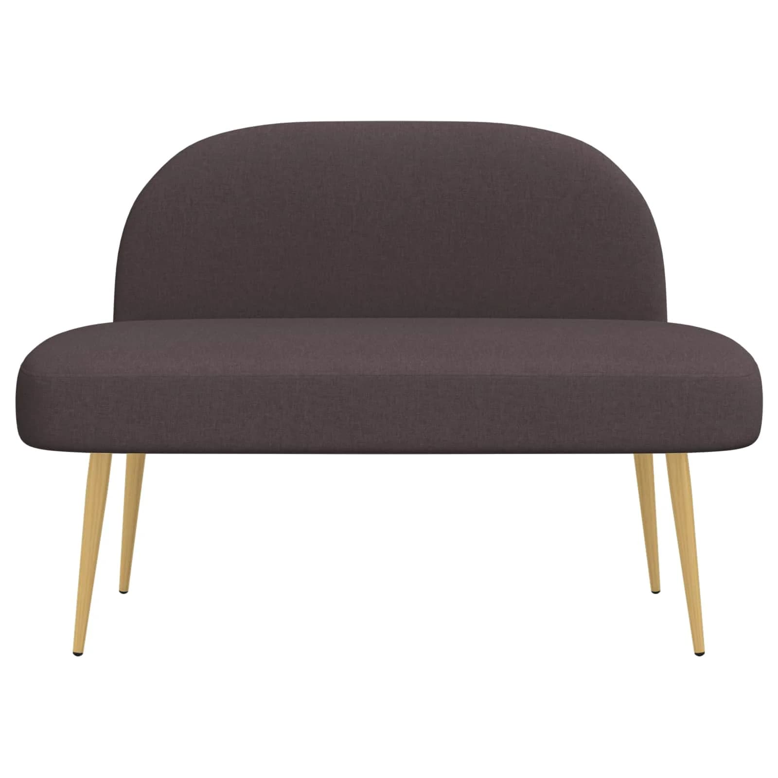 Oblazinjena klop z naslonom Temno rjava 110 x 60 x 76 cm - slika 3
