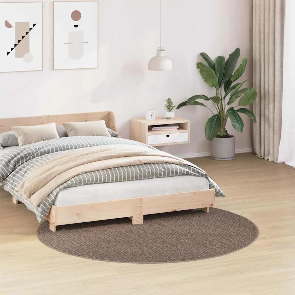 Antiskluzna Shaggy Preproga Rjava 160 x 160 cm PP - slika 3