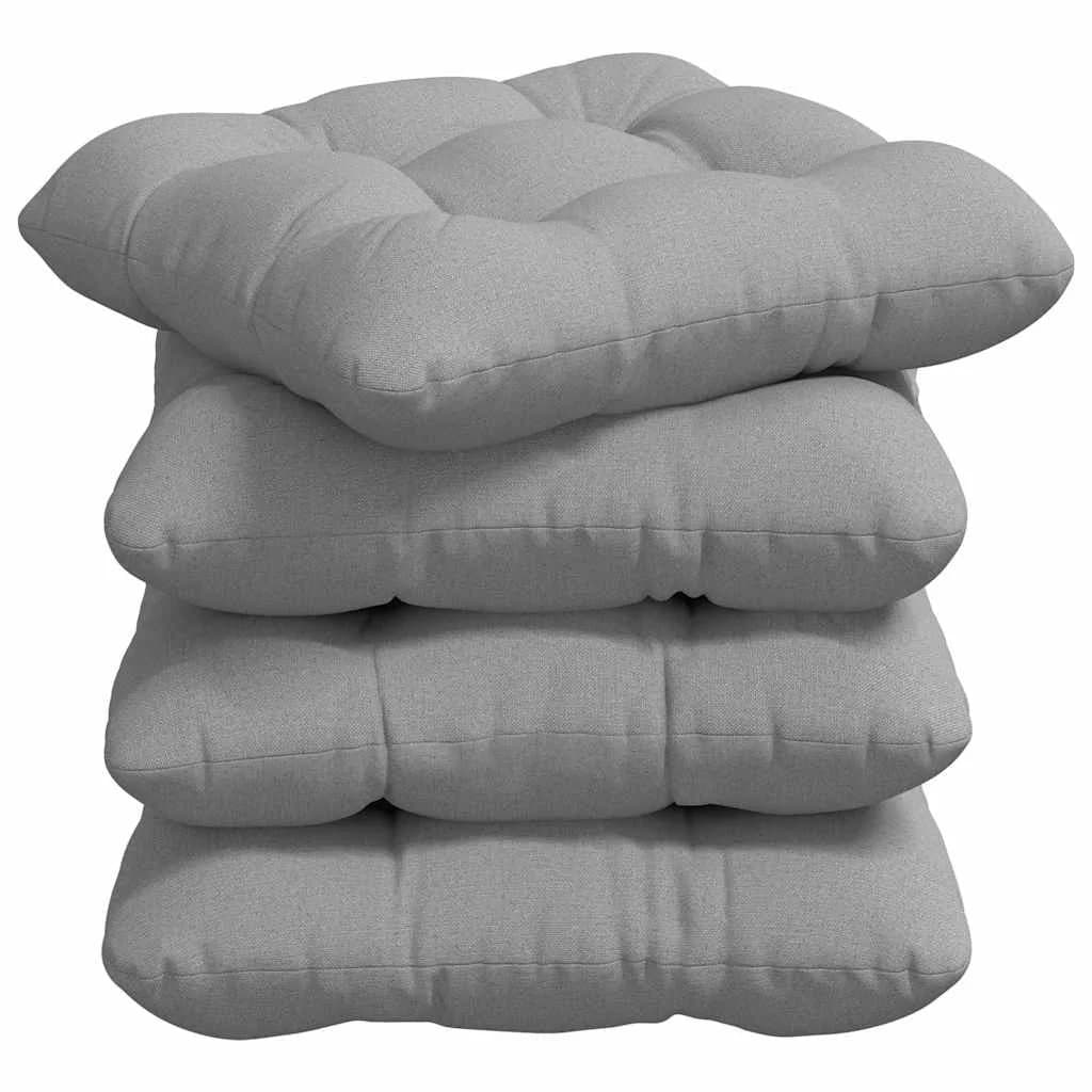 Sedežne blazine 4 kos Blago Oblačno siva 45 x 45 x 12 cm - slika 2