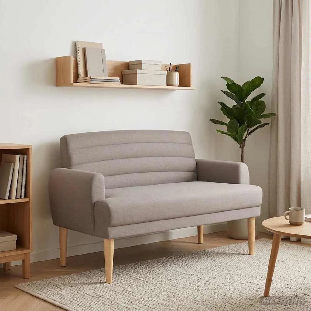 Dvojnica s gumbi Taupe 116 x 67 x 80 cm Blago