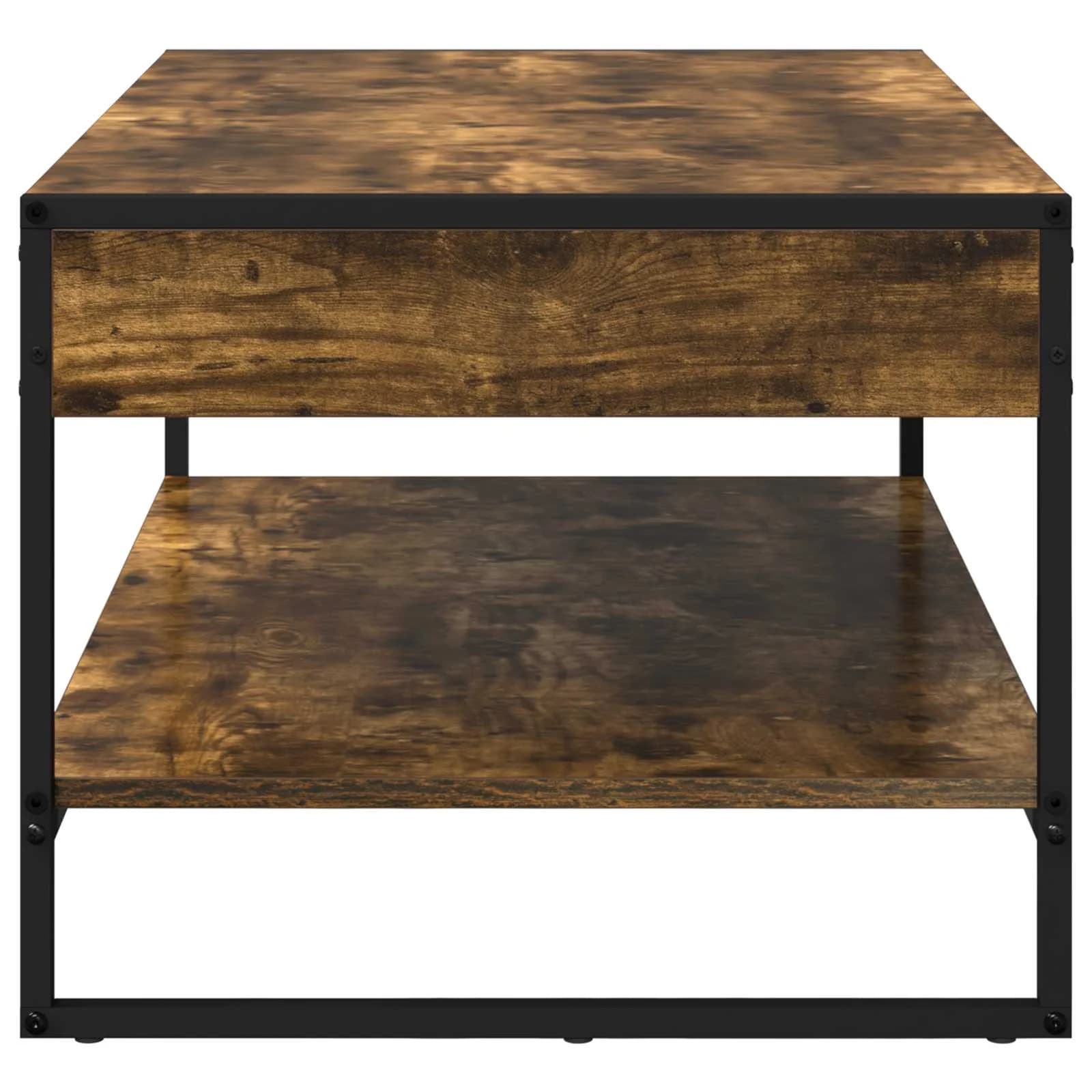 Klubska miza Dimni hrast 80 x 50 x 40 cm Inženirski les - slika 6