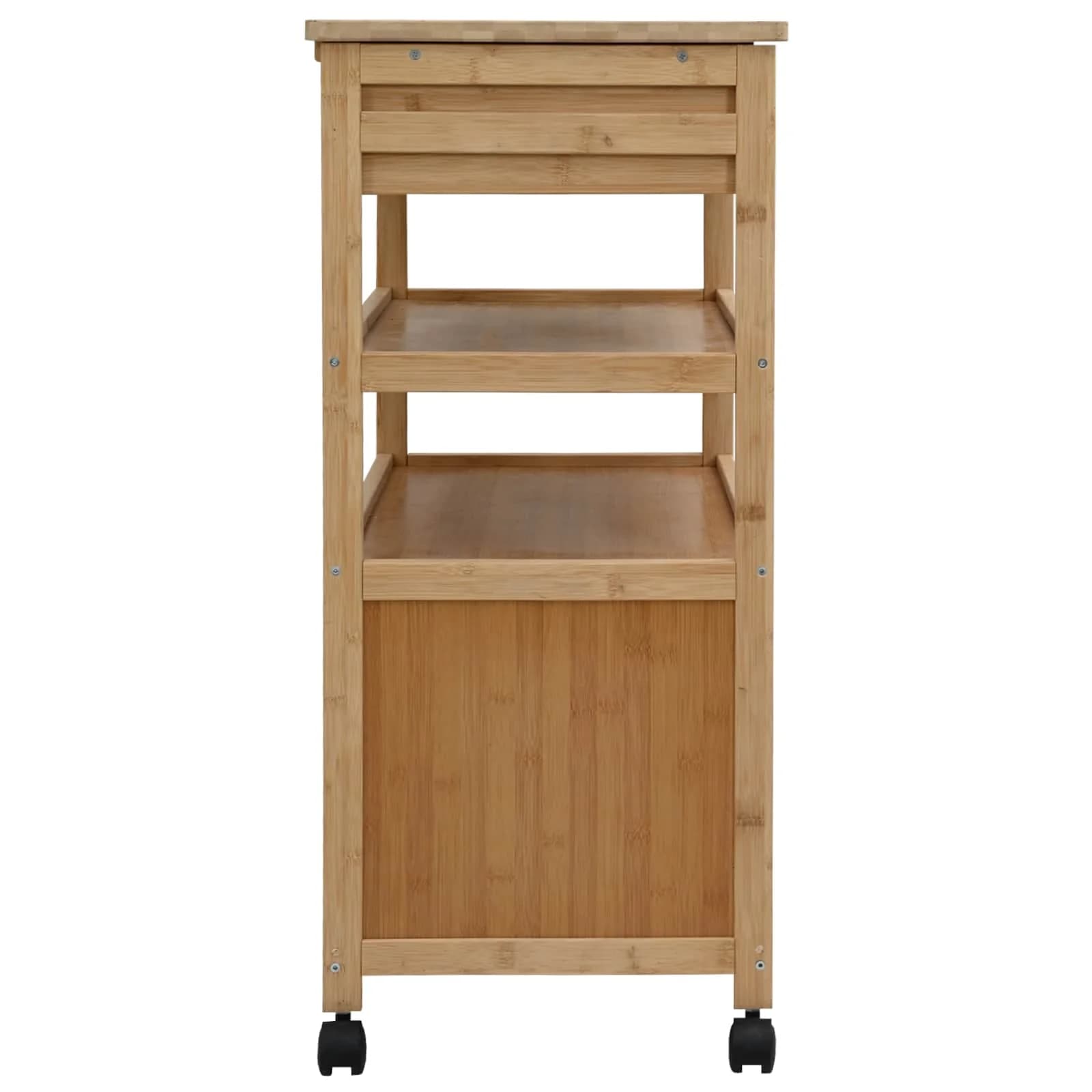 Kuhinjski voziček s koleščki Naravna 59,5 x 36 x 82 cm Bambus - slika 6