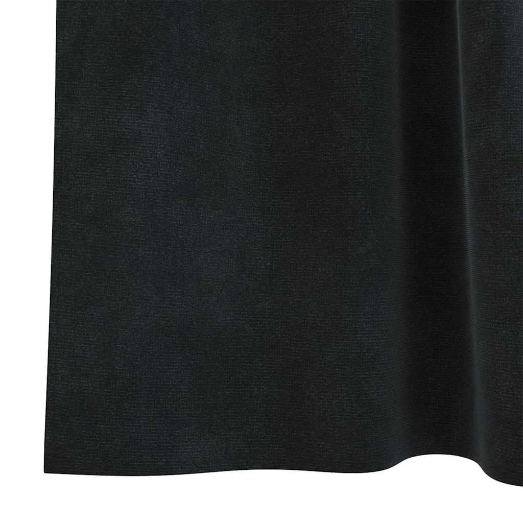 Zatemnitvene zavese 2 kos Črna 140 x 225 cm Žamet - slika 6