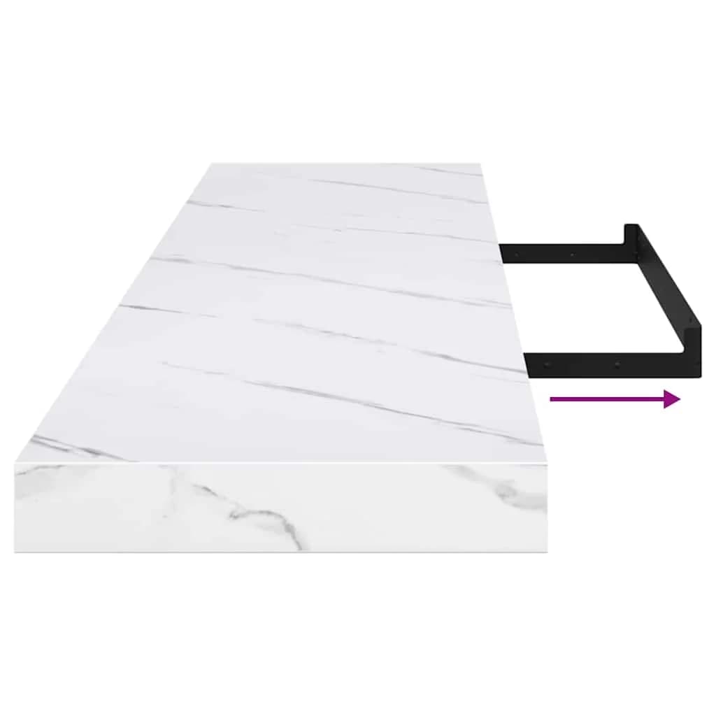 Stenska polica Montaža za steno Beli marmor 120 x 23,5 x 3,8 cm - slika 12