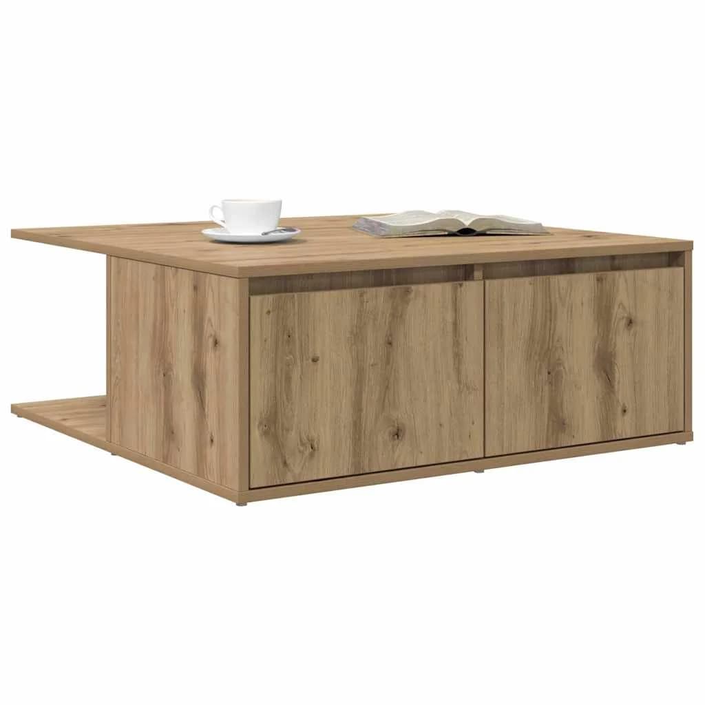 Klubska miza artisan hrast 80 x 80 x 31 cm Inženirski les - slika 3