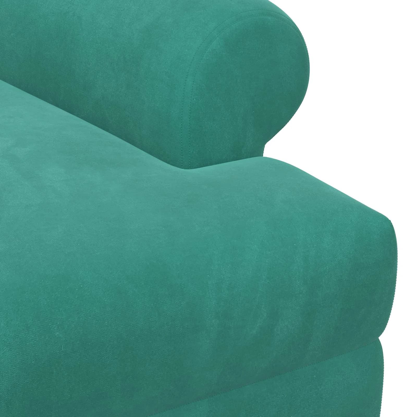 Dvojnica s gumbi Turkizna 120 x 66 x 78 cm Žamet - slika 6