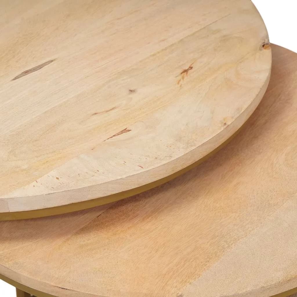 Mize za kavo z gnezdenjem 2 kos Rjava 50 x 50 x 40 cm - slika 9