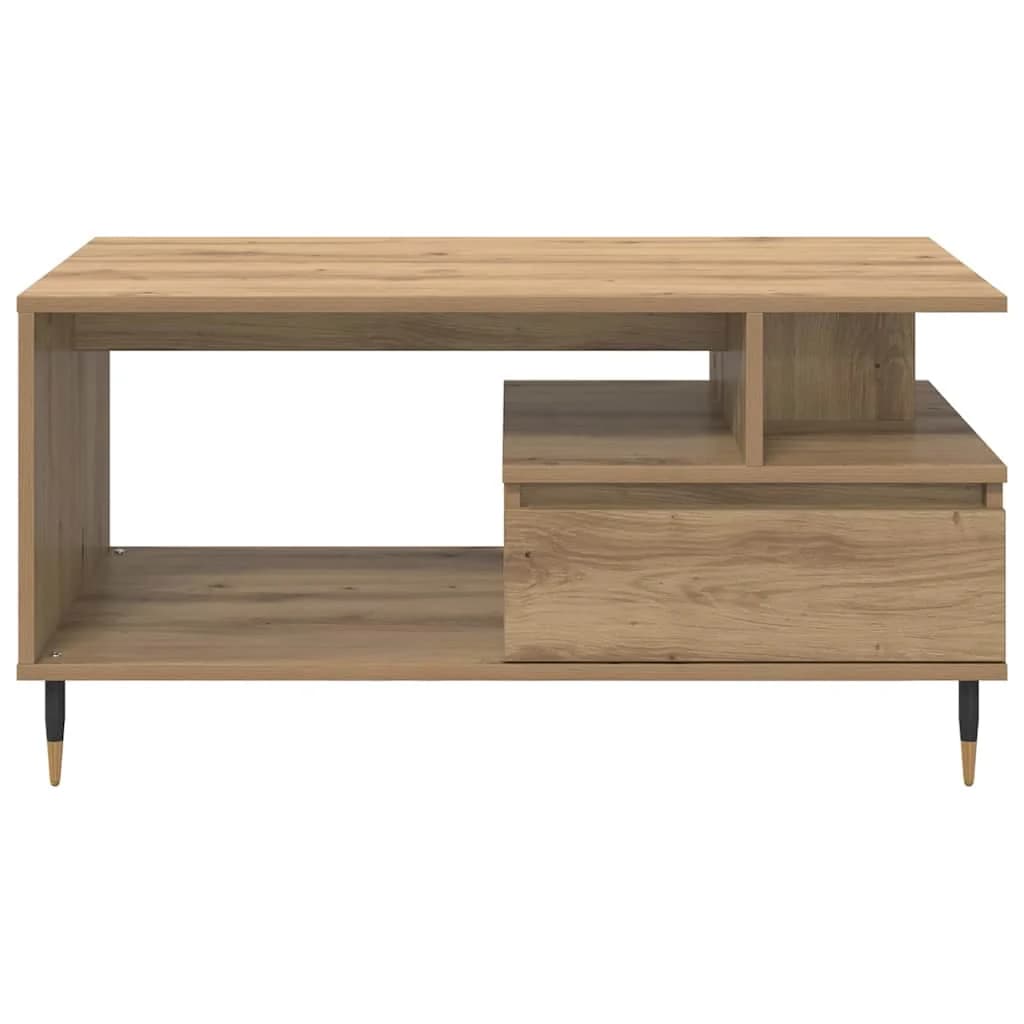 Klubska miza Umetni hrast 90 x 49 x 45 cm Inženirski les - slika 6