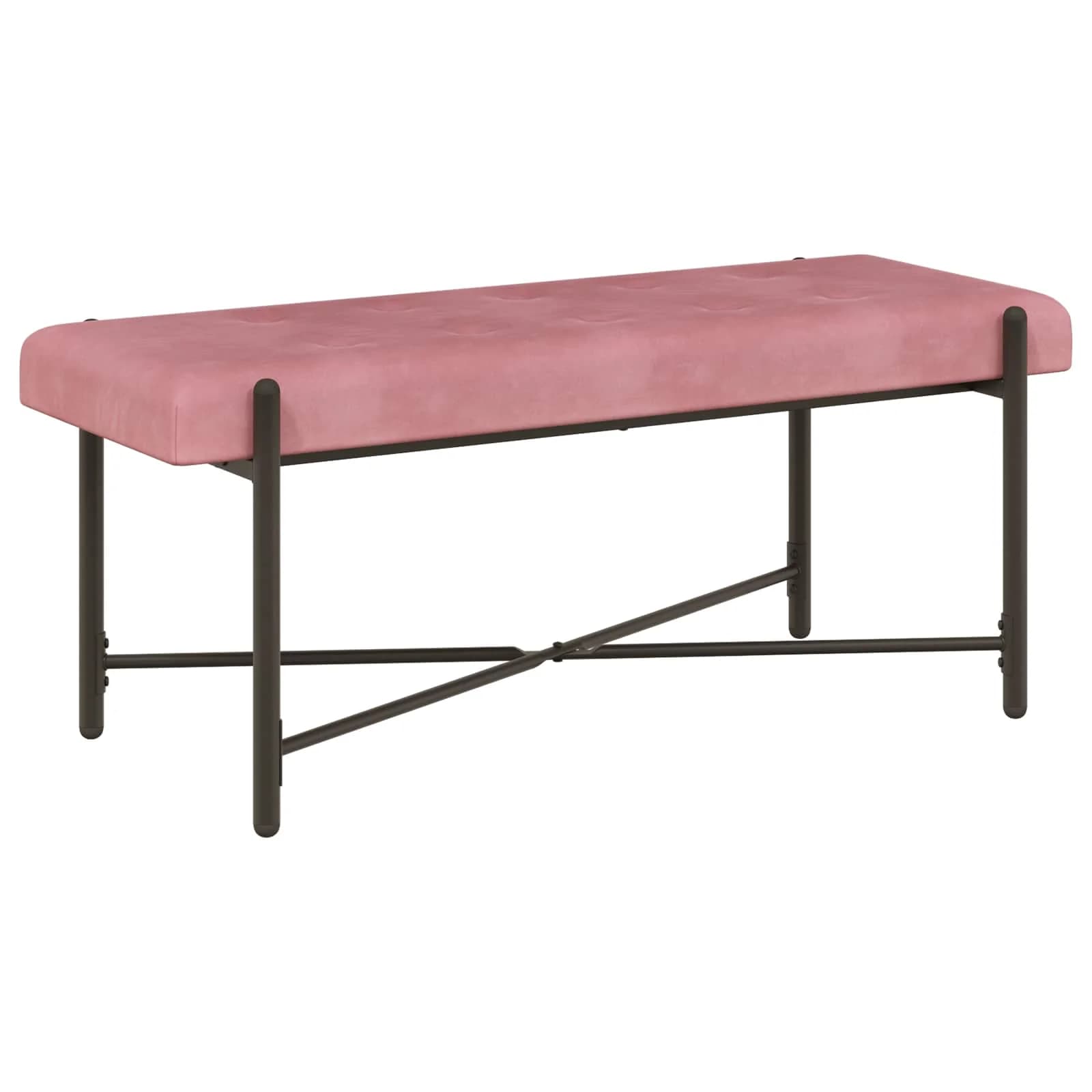Klubska klop z gumbi in vzglavniki Roza 110 x 40 x 46 cm Žamet - slika 5