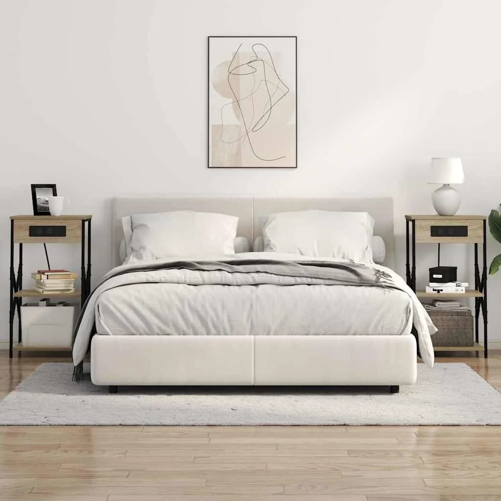 Nočna omarica 2 kos Sonoma hrast 41 x 31 x 76 cm Inženirski les - slika 4