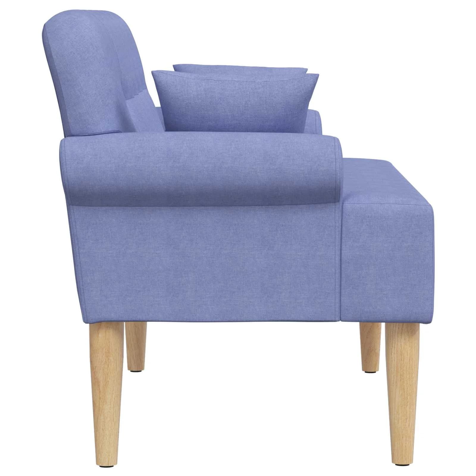 Dvojnica s gumbi Jeans modra 120 x 65 x 79 cm Blago - slika 4