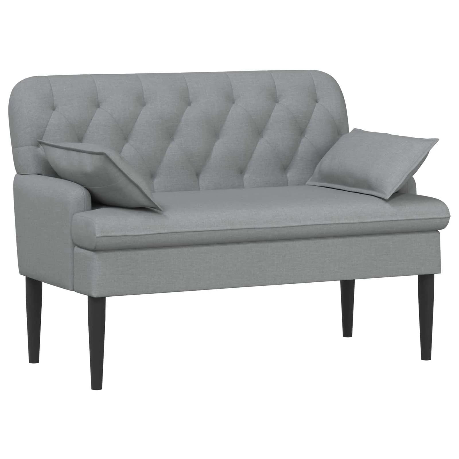Dvojnica s gumbi Svetlo siva 111 x 68 x 80 cm Blago - slika 2