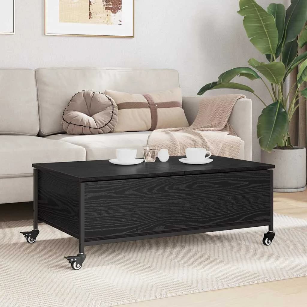 Klubska miza Črna Orehovina 91 x 55 x 32 cm Inženirski les - slika 4