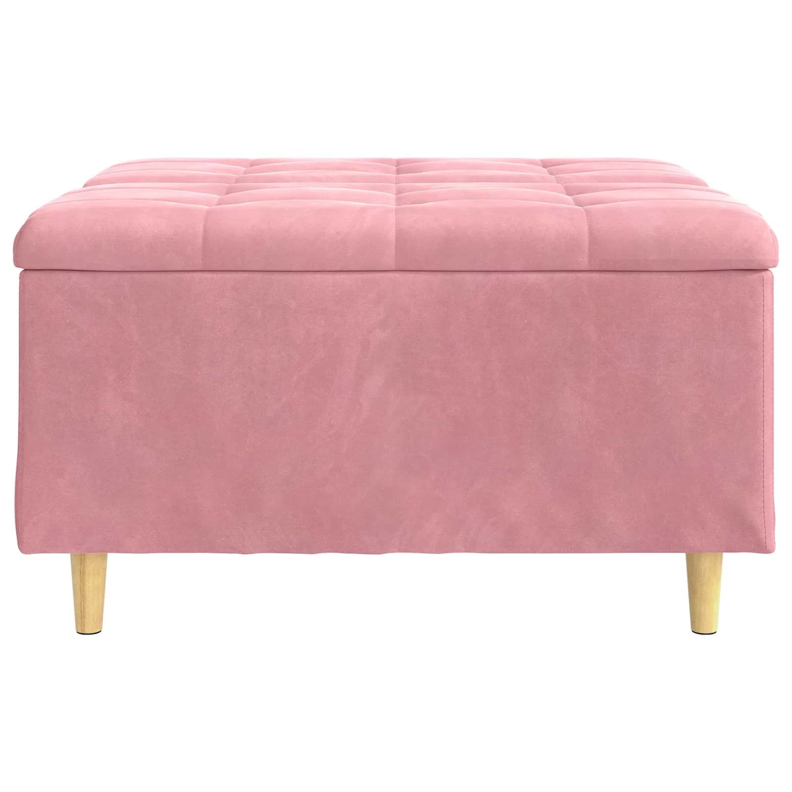 Shranjevalna tabureta z blazino Roza 80 x 80 x 45 cm Žamet - slika 6