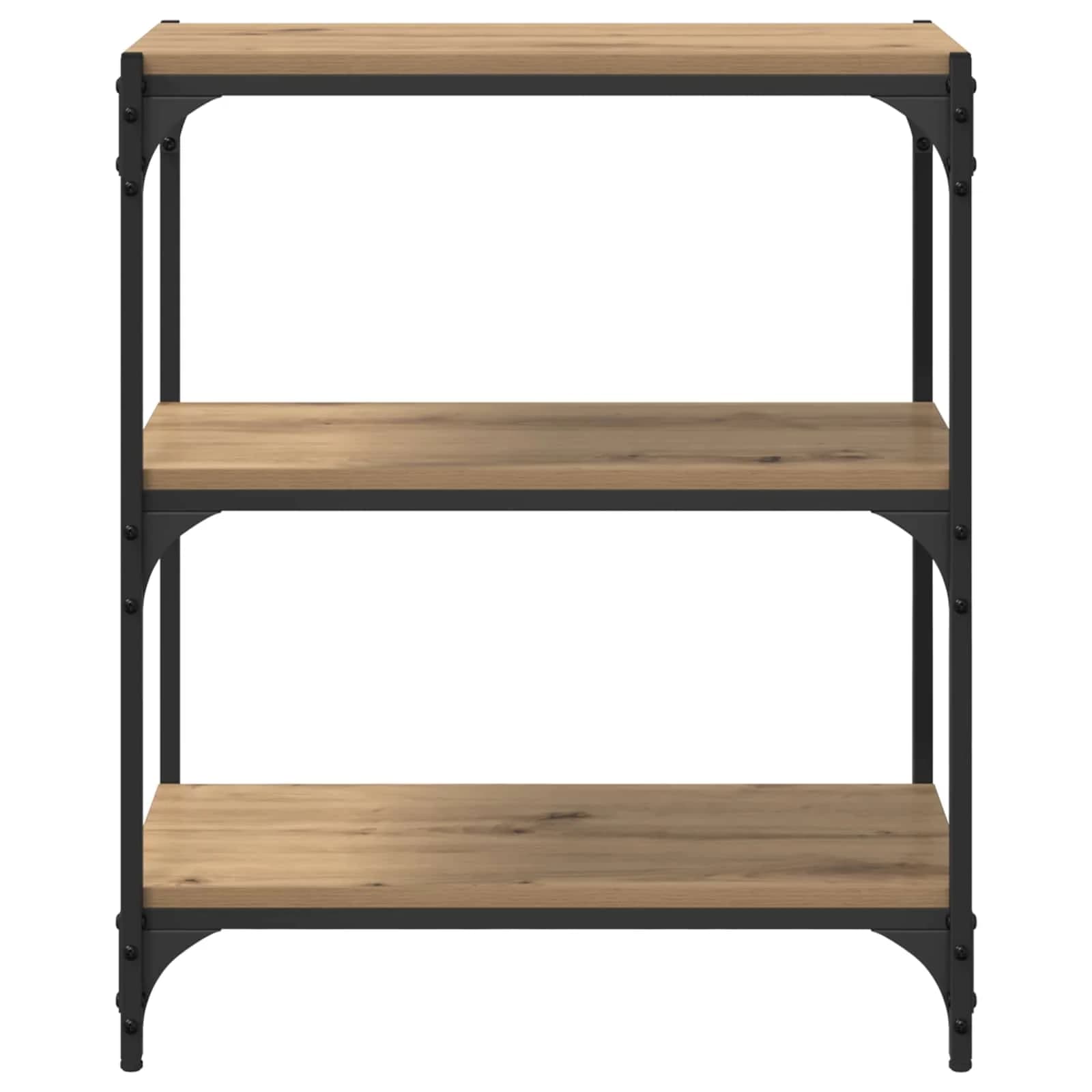 Knjigovni omar 3 nivojev 60 x 33 x 70,5 cm artisan hrast - slika 5