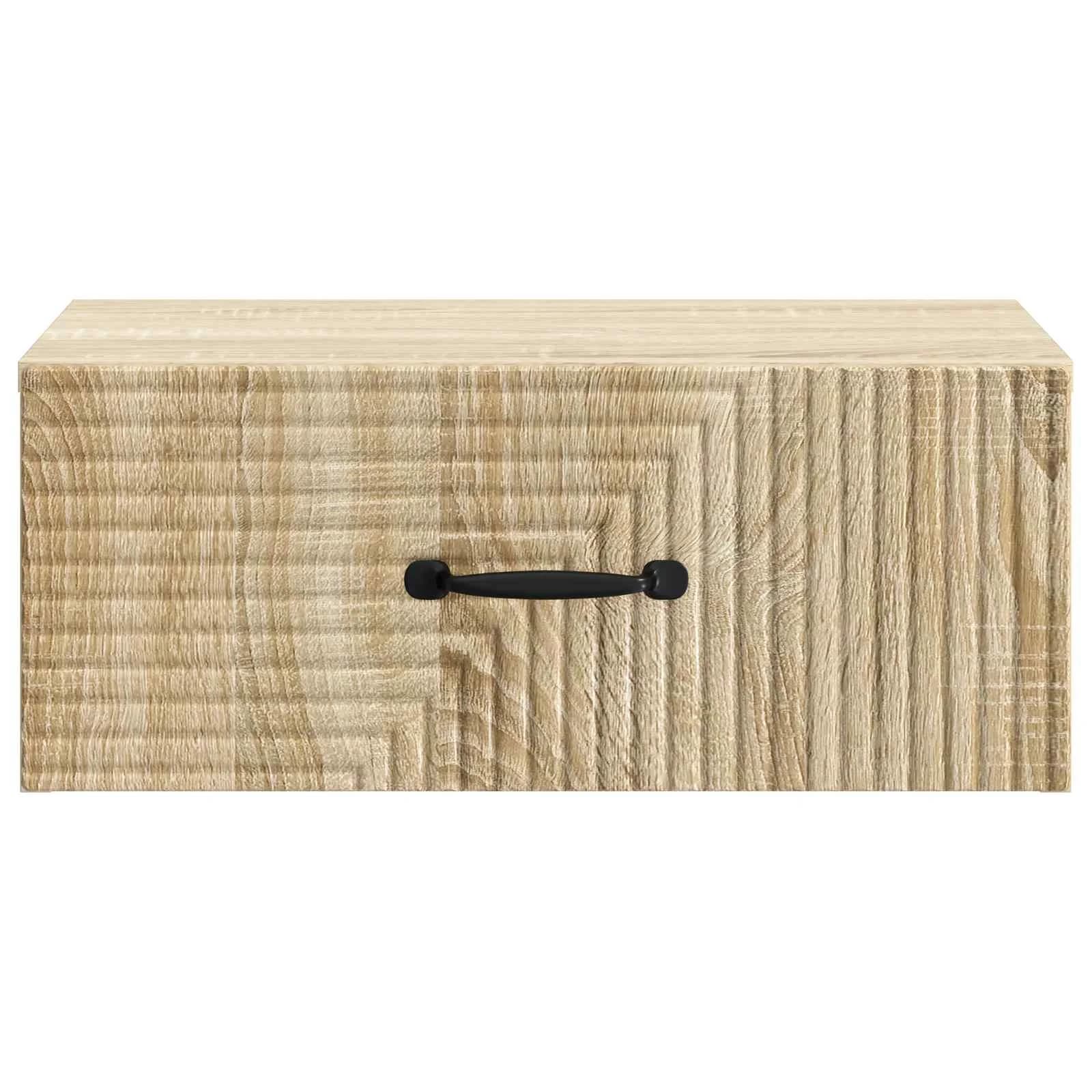 Stenski nočni omarici 2 kos Sonoma hrast 49 x 34,5 x 20 cm - slika 7