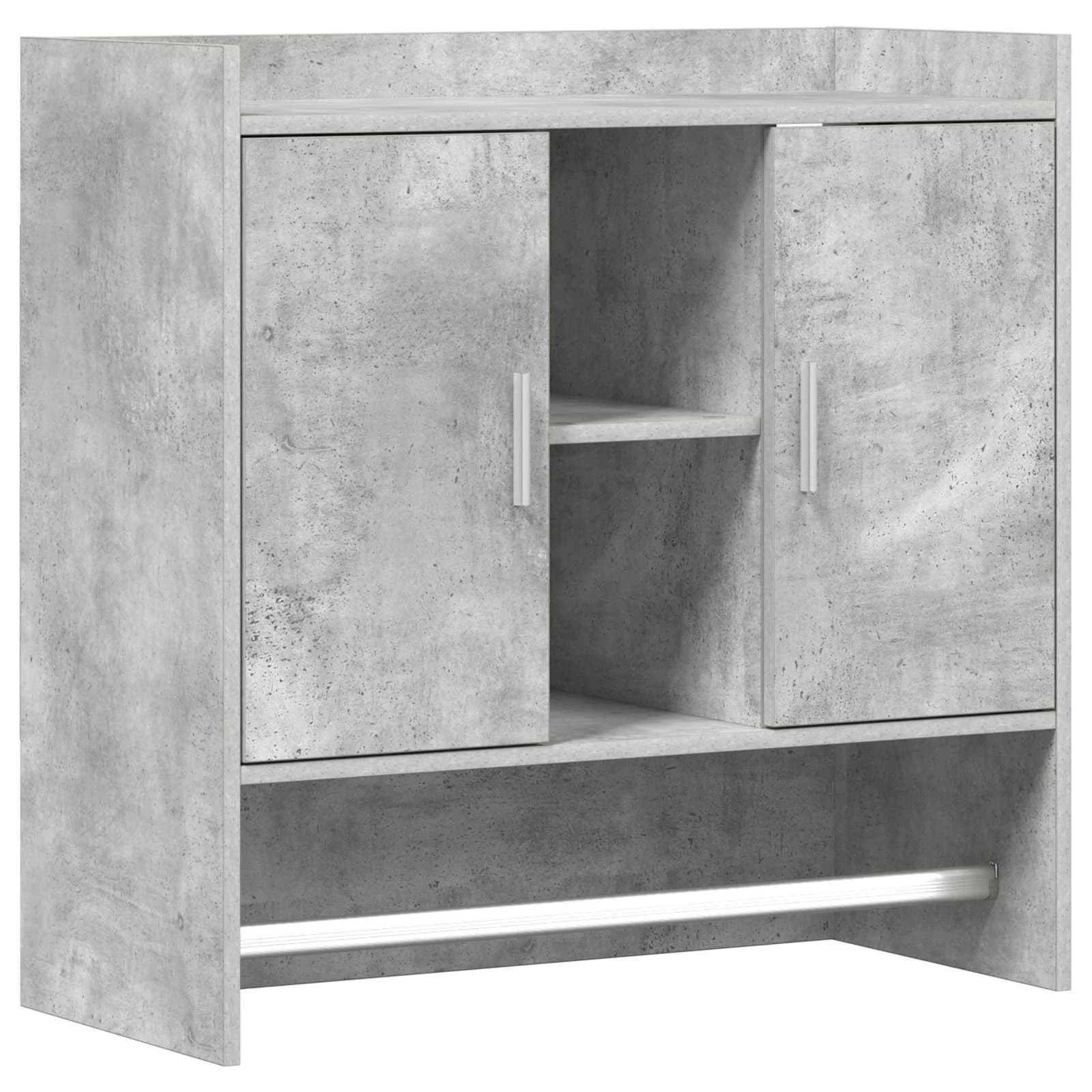 Stenska polica Montaža za steno Betonsko siva 80 x 36 x 80 cm - slika 2