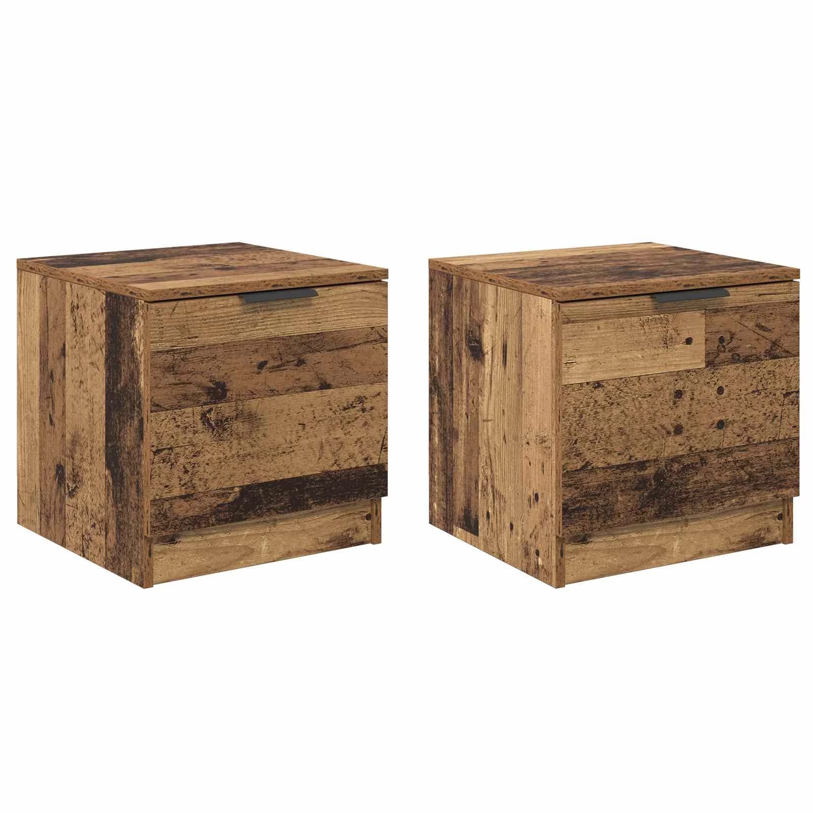 Posteljna omarica 2 kos Star les 40 x 39 x 40cm Inženirski les - slika 2