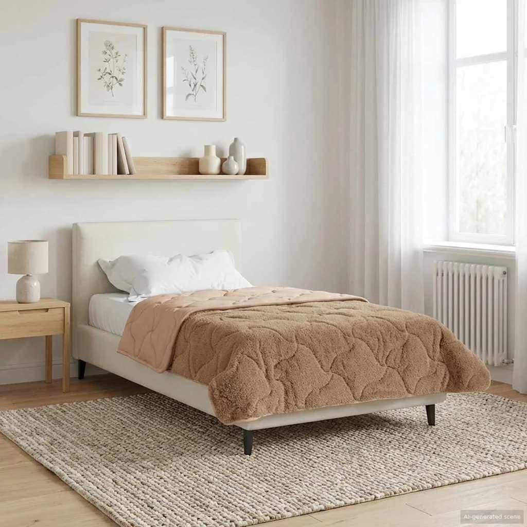 Zimska posteljnina Taupe 135 x 200 cm Mikrofibra in Teddy flis - slika 4