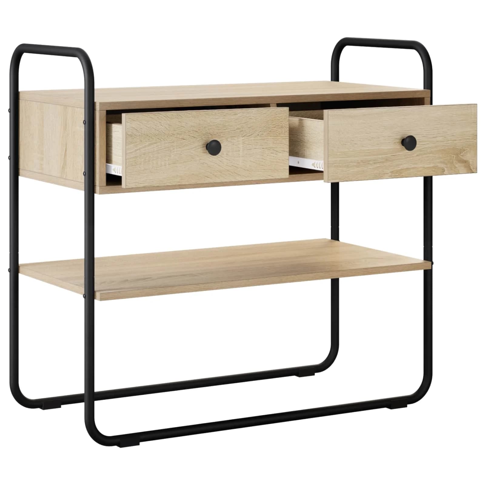 Konzolna miza Sonoma hrast 100 x 40 x 75 cm Inženirski les - slika 4