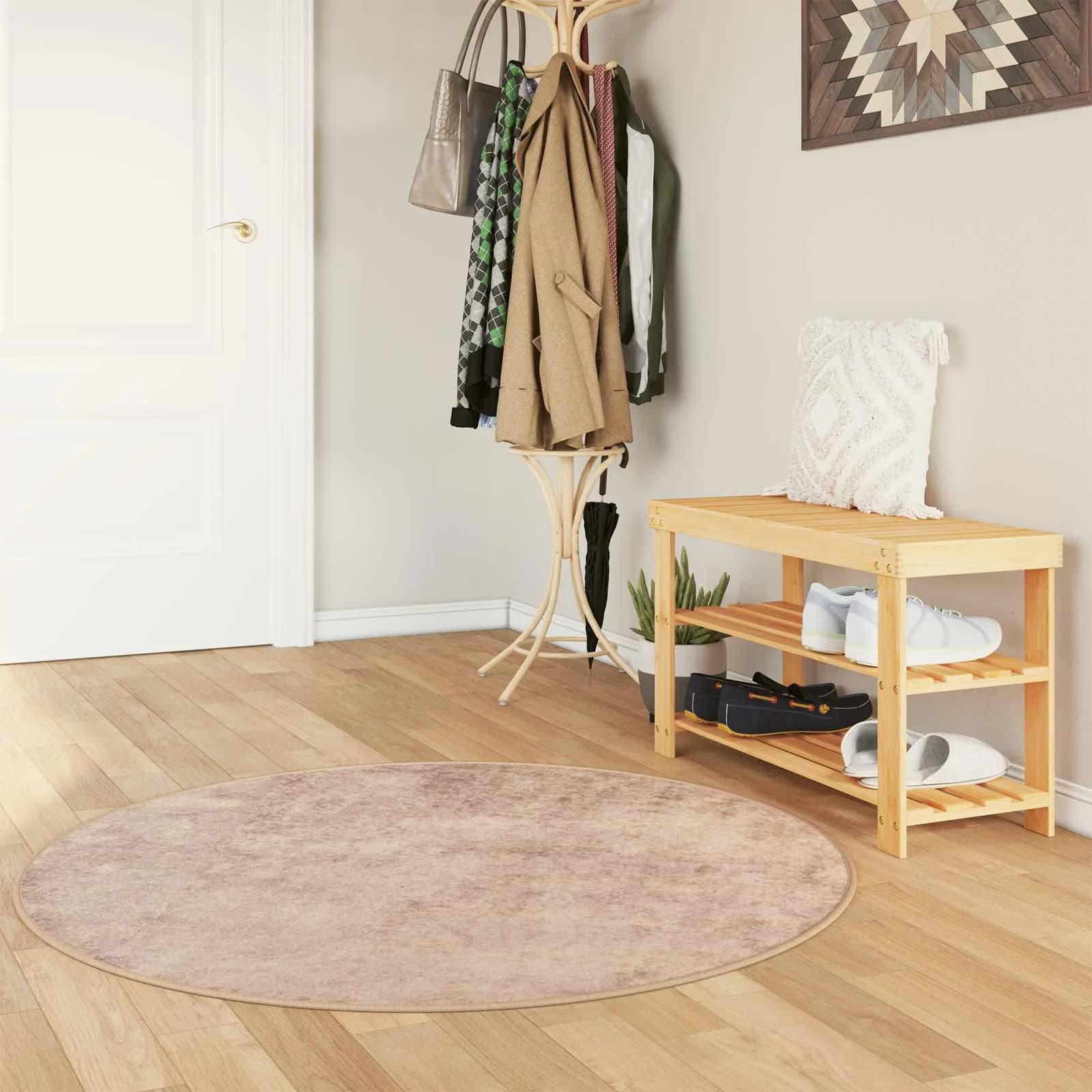 Preproga runner MARSA Peščena 120 x 120 cm Poliester in PVC