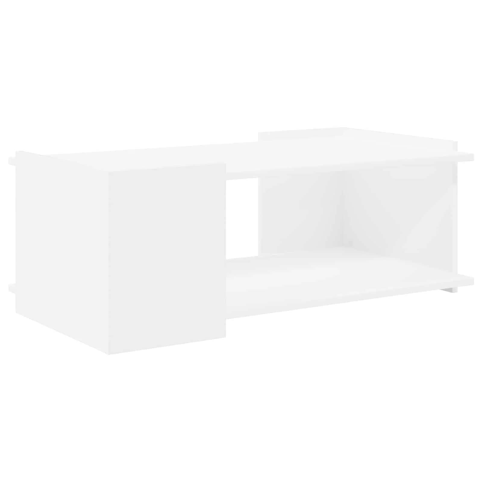 Klubska miza Bela 90 x 50 x 33 cm Inženirski les - slika 2
