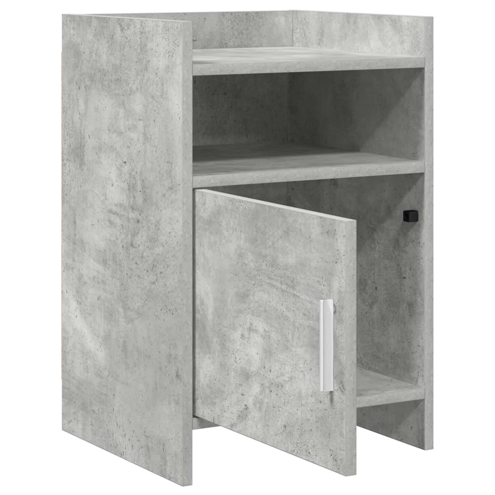 Posteljne mize 2 kos Betonsko siva 40 x 36 x 60 cm - slika 3
