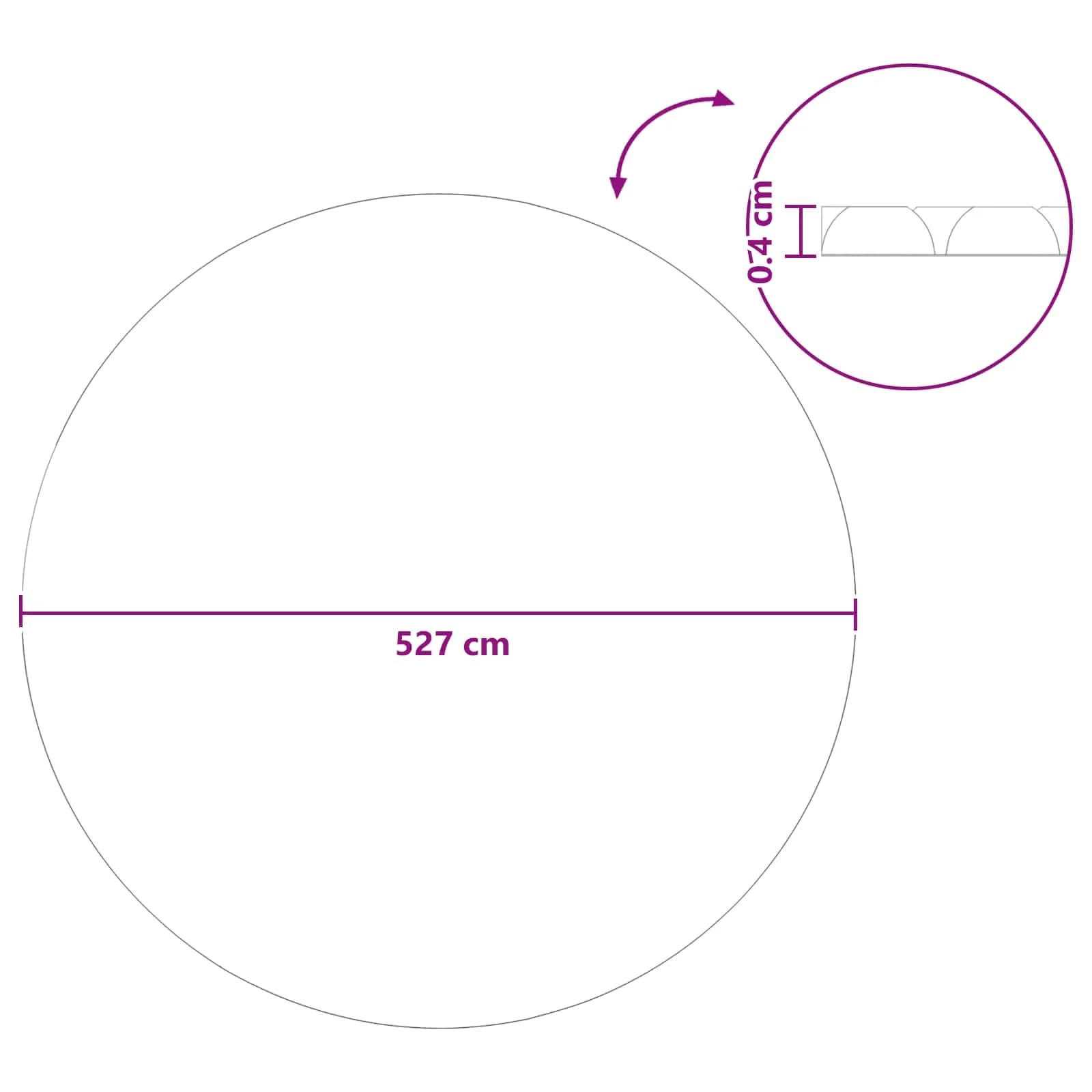 Sončna pokrivala za bazene, ekstra težka Ø 527 cm 400 μm - slika 7