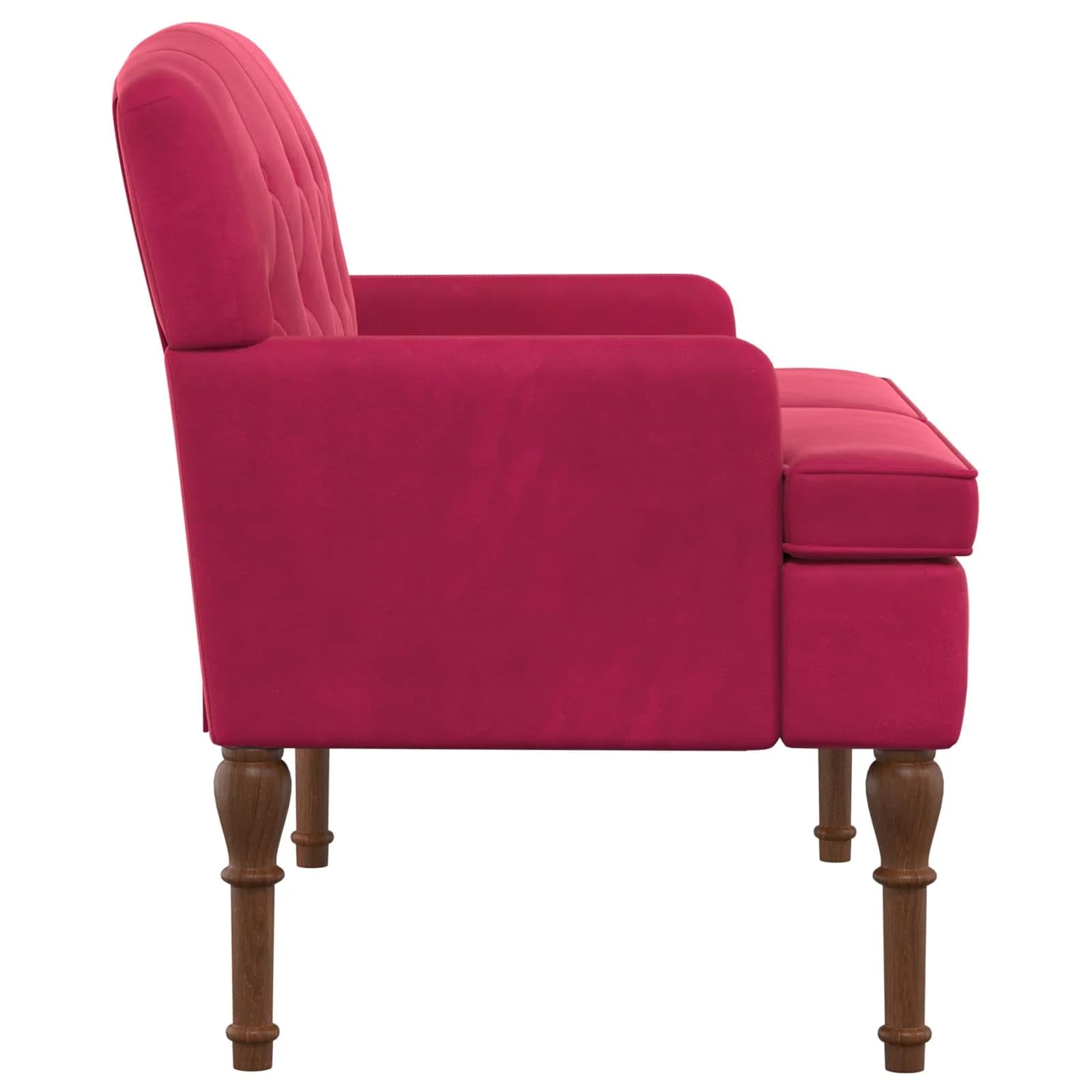 Dvojnica s gumbi Vinorodna rdeča 111 x 65 x 79 cm Žamet - slika 4