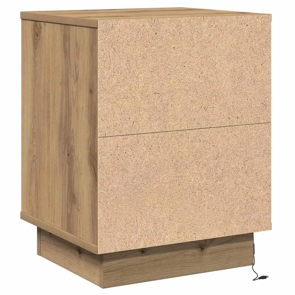 Nočna omarica 2 kos Umetni hrast 39 x 34,5 x 50 cm - slika 10