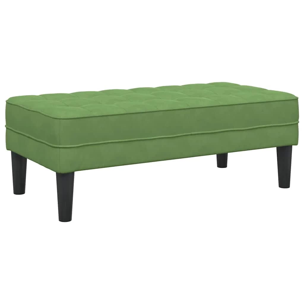 klop z blazino Svetlo zelena 113 x 57 x 39 cm Žamet - slika 6