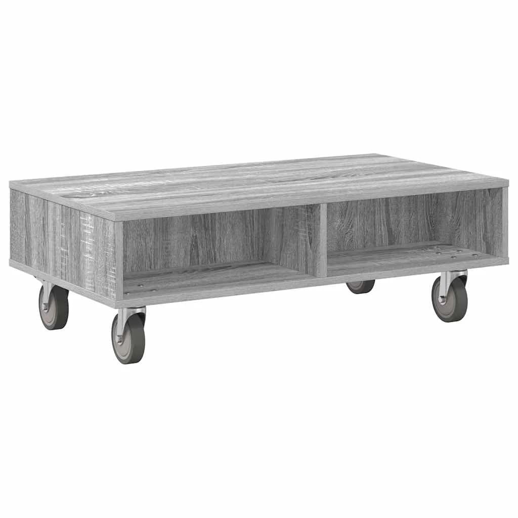 Stranska miza s kolesi Siva Sonoma 90 x 50 x 30 cm - slika 7