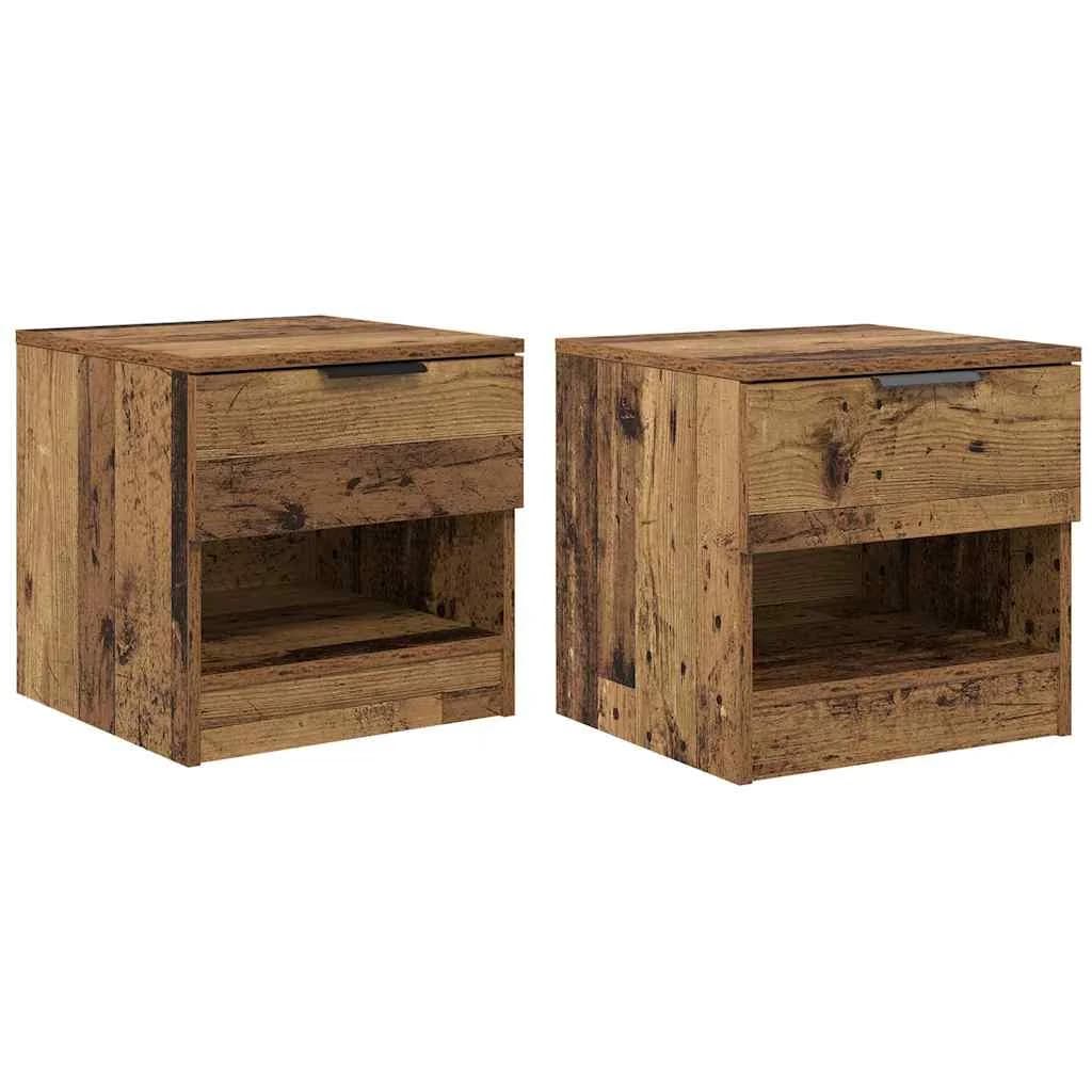 Posteljna omarica 2 kos Star les 40 x 39 x 40cm Inženirski les - slika 2