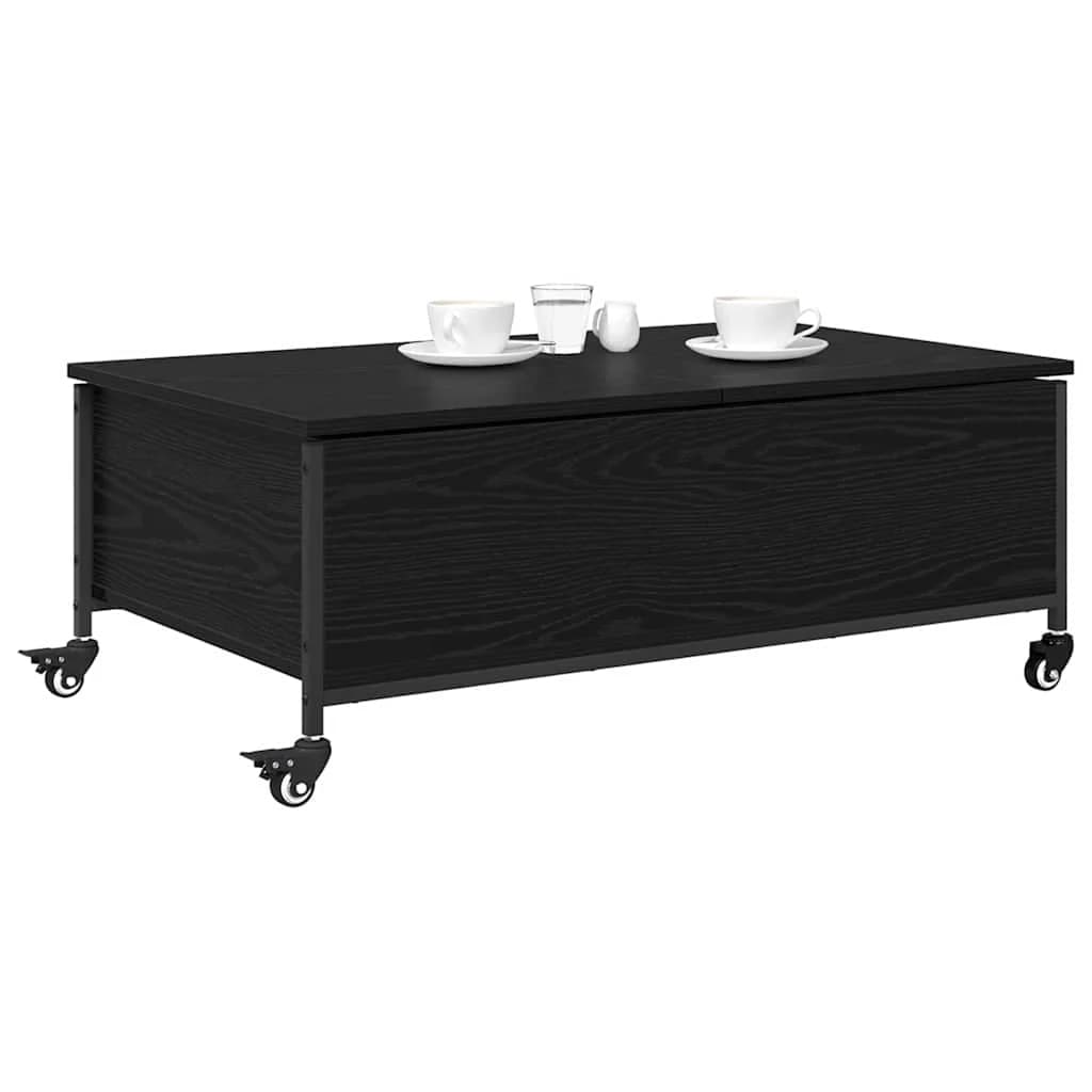 Klubska miza Črna Orehovina 91 x 55 x 32 cm Inženirski les - slika 3