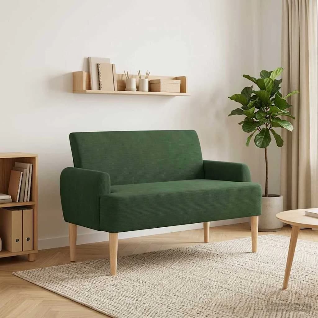 Dvojnica s gumbi Jungle Zelena 116 x 67 x 81 cm Žametna tkanina