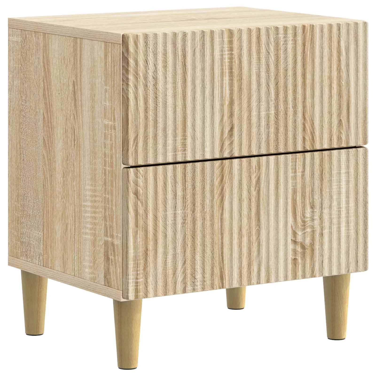 Nočna omarica Sonoma hrast 43 x 34,5 x 48 cm Inženirski les - slika 2