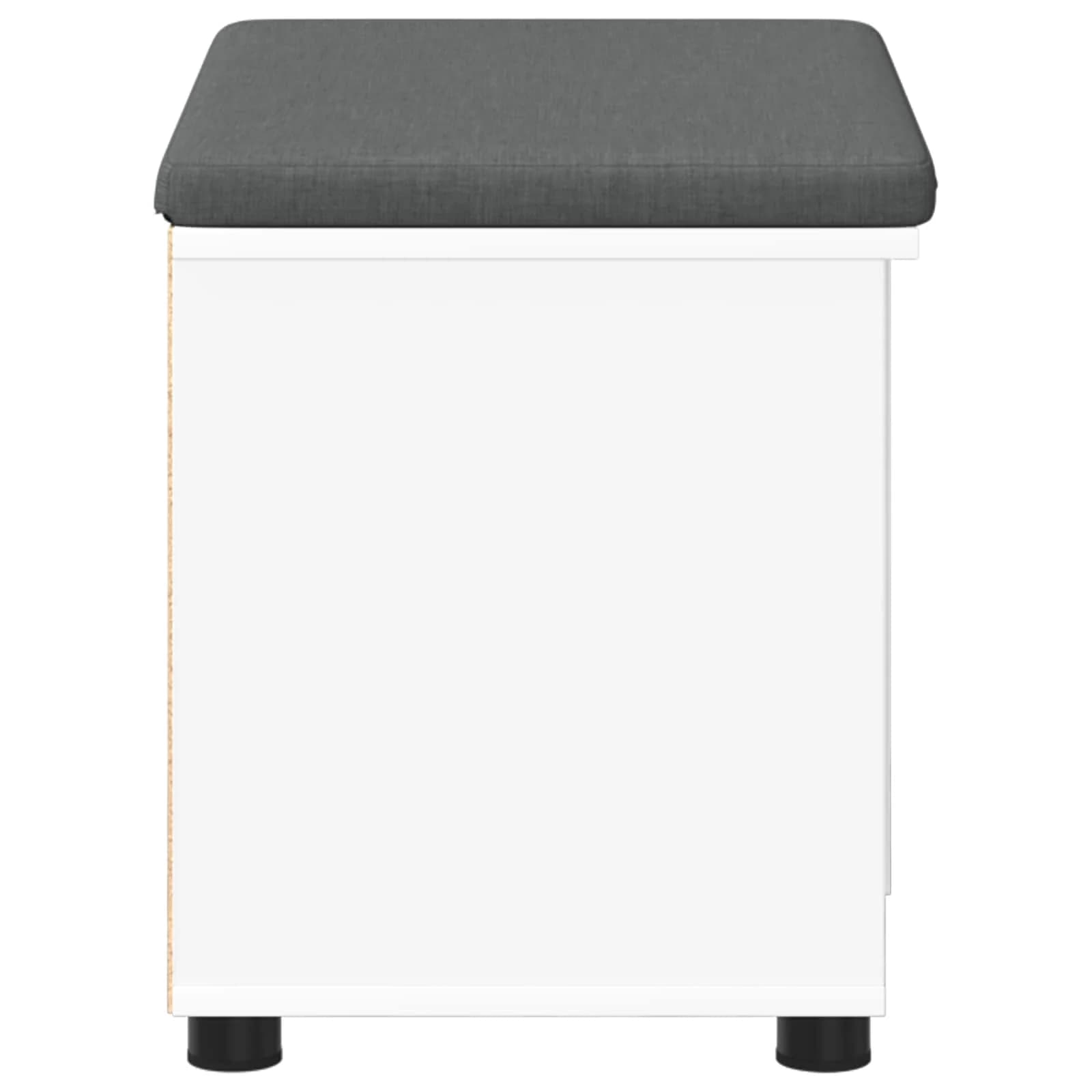 Haldna klop Bela 60 x 38 x 46 cm Oblikovan Les in Tkanina - slika 7